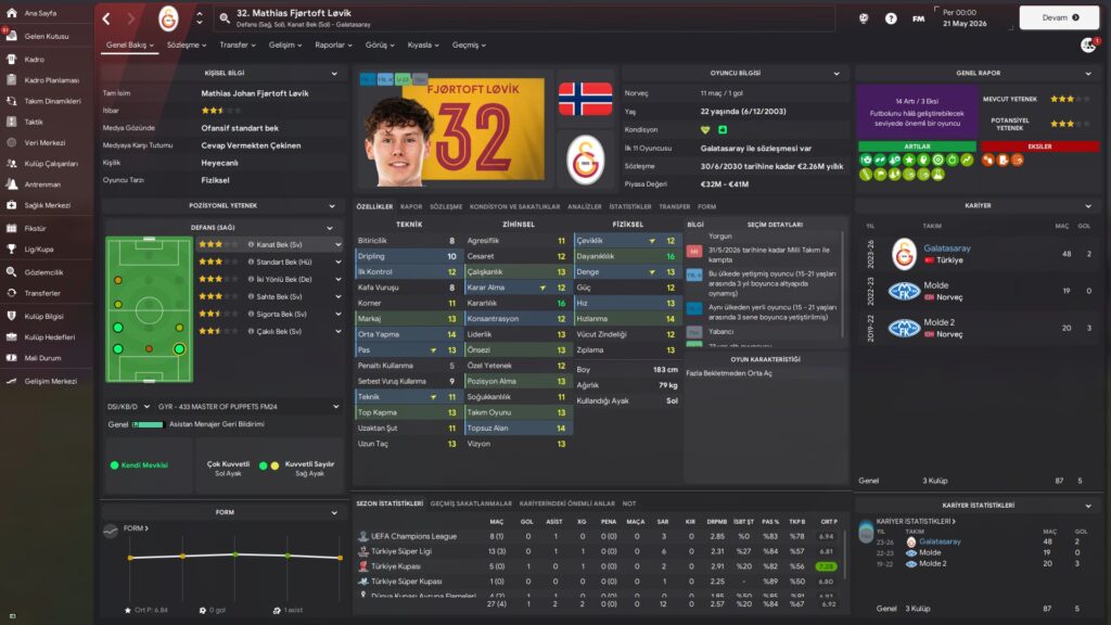 #FM24 Oyuncu önerisi ▶️Mathias Fjørtoft Løvik